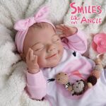 RSG Lifelike Reborn Baby Dolls – 20-Inch Sweet Smile Realistic-Newborn Baby Dolls Sleeping Baby Girl Real Life Baby Dolls with Toy Accessories Gift Set for Kids Age 3+ & Collection