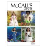 McCALL’S CRAFTS M6452 18″ DOLL COSTUMES ~ BRIDE, PRINCESS, MERMAID, FAIRY (FITS AMERICAN GIRL DOLLS & OTHER 18″ DOLLS)