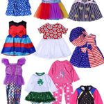 10-Set 18 Inch Girl Doll Clothes and Accessories – Doll Outfits Pajamas Dress Swimsuit with Tight Underwear Hair Bands Hat for 18 Inch Dolls.