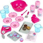 18 Inch Doll Baking Set of 26 Pcs. Fits American Girl Doll Furniture, Mini Doll Food Cookware Set