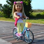 Doll Bicycle – Bicycle with Streamers and Basket for 18 inch Dolls